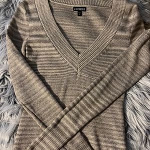 Express tan sweater w/ gold specks. sz S